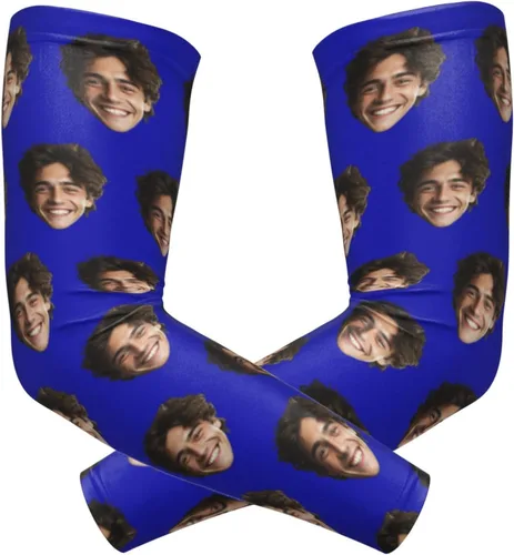 Vista 17 de Divertidas mangas de enfriamiento para brazos de piñas, protección solar UV, para hombres, 1 par