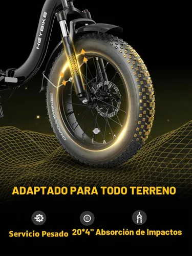 Vista 5 de Heybike Ranger 2.0 Folding Electric Bike for Adults, 1400W Peak Motor Ebike