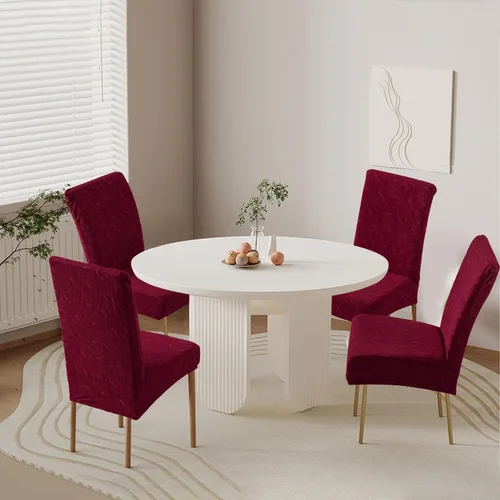 Vista 45 de Fundas impermeables para sillas de comedor, fundas elásticas para sillas Parsons, para comedor, cocina, funda protectora para silla de comedor