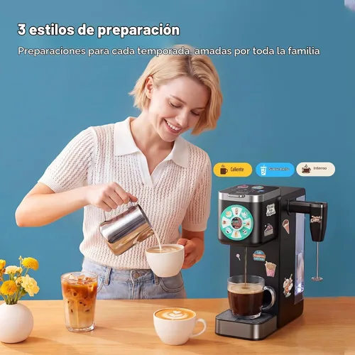 Vista 4 de Tastyle Cafetera BrewKit de una sola porción con espumador para taza K