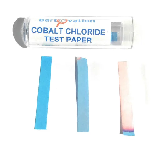 Vista 2 de Bartovation - Tiras de papel de prueba de cloruro de cobalto, paquete de 100 unidades Para agua, humedad, detección de humedad, fabricado en EE. UU