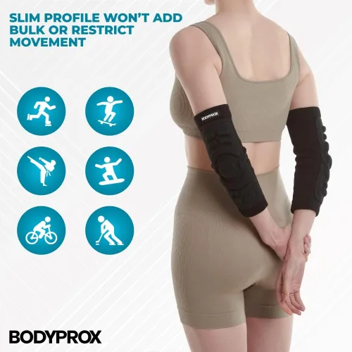 Vista 5 de Bodyprox Almohadillas de protección para codos, 1 par, manga protectora para codo