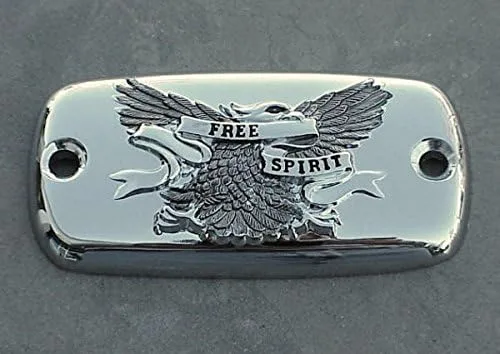 Vista 2 de i5 Chrome Eagle Tapa de líquido de freno delantero compatible con Honda Shadow 600 750 Magna Spirit Phantom Aero VT 1100 VTX VTX1300 VT1300 1300