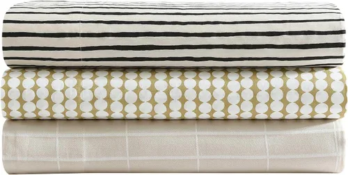 Vista 8 de Marimekko - Sábanas Queen, Juego de Ropa de Cama de Algodón Premium, Decoración del Hogar Lujosamente Suave y Lisa, Certificado GOTS