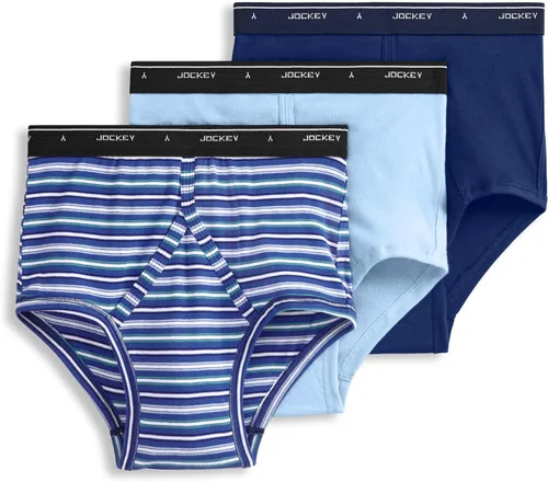 Vista 7 de Jockey Calzoncillos clásicos de tiro completo, paquete de 3, ropa interior 100% algodón para hombre Autumn Stripe