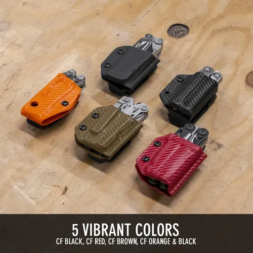 Vista 8 de Clip & Carry Kydex - Funda multiherramienta para cuero Wave & Wave + Plus, fabricada en Estados Unidos, funda para múltiples herramientas, funda