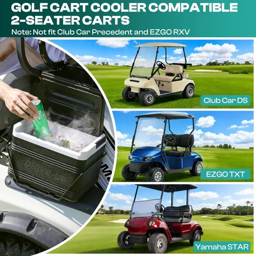 Vista 3 de DRIVE UP Enfriador de carrito de golf, enfriador de carrito de golf con soporte de montaje para Club Car DS EZGO TXT y Yamaha Star Carritos de golf