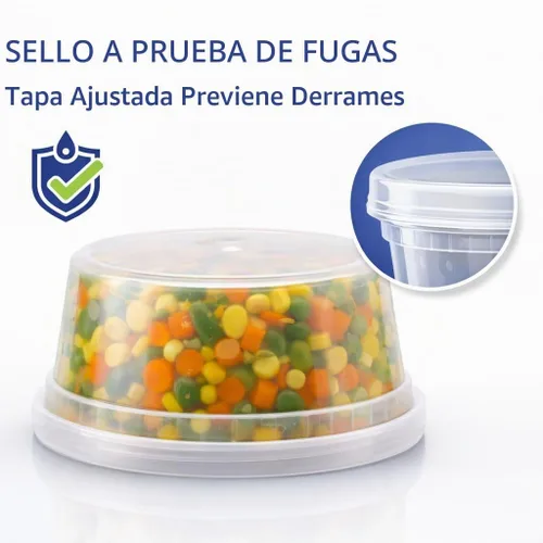 Vista 6 de 16 onzas [paquete de 12] recipientes de plástico sin BPA para almacenar