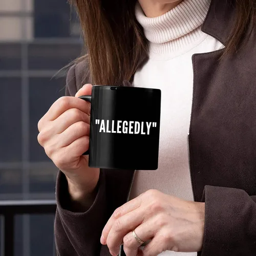 Vista 6 de Allegedly Lawyer - Taza divertida de graduación para estudiantes de derecho, profesores, abogados, taza de café de cerámica, novedosa, 11 onzas