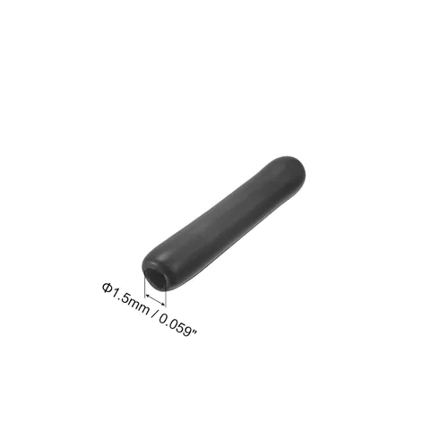 Vista 4 de uxcell Rubber End Caps, 60Pcs Round Screw Thread Protector 1.5mm Dia Bolt Cap Covers Hole Plugs for Tubing Pipe Rod Nut Furniture, Black