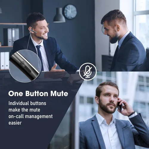 Vista 11 de Ngsod Auriculares Bluetooth, auricular inalámbrico con micrófono de cancelación de ruido mejorado, funda de carga de 500 mAh compatible con tiempo