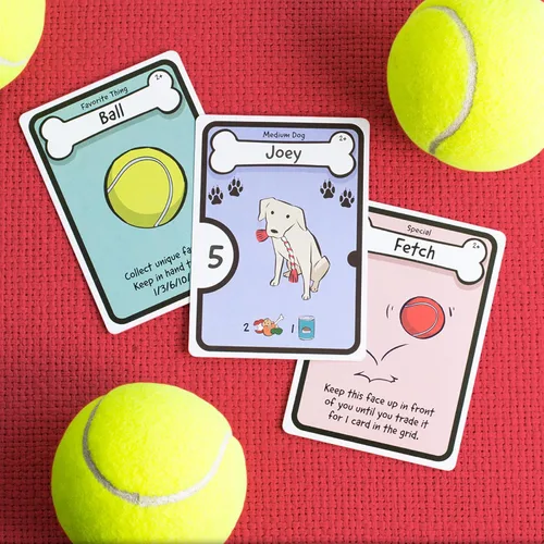 Vista 5 de Amante de perros, juego de cartas de colección de juego de dibujo familiar