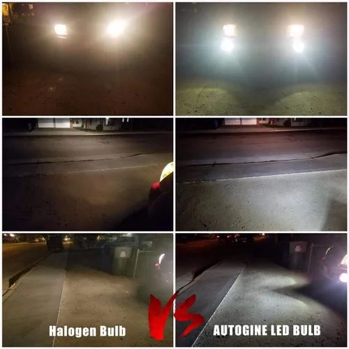 Vista 3 de AUTOGINE Bombillas LED antiniebla H3, 2000 lúmenes, extremadamente brillantes, 3030-SMD H3, bombillas LED con proyector para automóviles