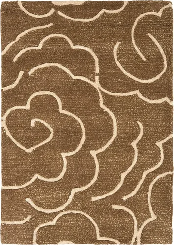 Vista 25 de SAFAVIEH Soho Collection SOH812B - Alfombra decorativa suave de lana y viscosa de 2 x 3 pies, hecha a mano, color azul claro y marfil