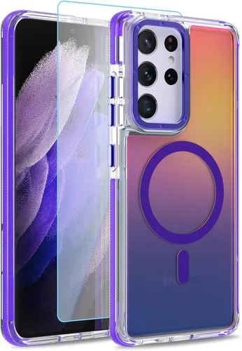 Vista 107 de Funda magnética para Google Pixel 10 Pro XL [compatible con Magsafe] [bonito diseño fluorescente de moda] a prueba de golpes, delgada, translúcida