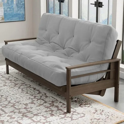 Vista 8 de Loosh Home Colchón de espuma para sofá cama futón de 6 pulgadas tamaño Twin - Fabricado en EE. UU., Beige, sin marco