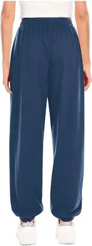 Vista 6 de Pantalones deportivos de talla grande para mujer, estilo casual, cintura elástica, pierna recta, pantalones de descanso, holgados, hasta el tobillo