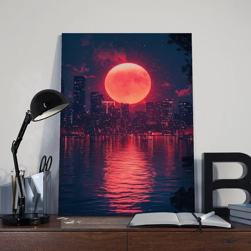 Vista 8 de Synthwave Neon Poster – 80s Retro Futurism Vaporwave Aesthetic Wall Decor Poster Print for Teen Boys Room Wall Art Canvas Painting Print
