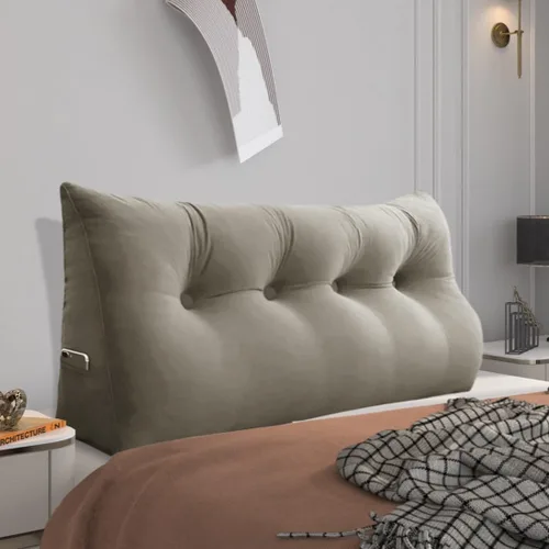Vista 33 de Almohada de cabecero – Almohada de cama grande 3 en 1 como almohada de lectura de cuña, almohada grande para sofá cama o respaldo de apoyo, almohada
