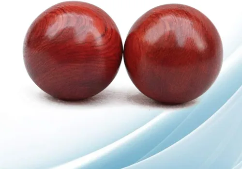 Vista 9 de HEALLILY Baoding Bolas de madera para ejercicio de salud, pelotas de meditación, masaje, fitness, terapia, masaje de manos, 2 unidades (2.4 in)