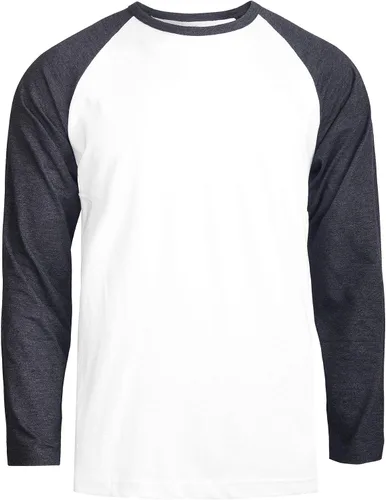 Vista 21 de TOP PRO Camiseta de béisbol de algodón raglán de manga larga para hombre