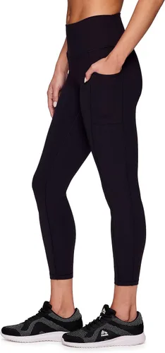 Vista 5 de RBX Active Leggings de yoga para mujer, ultra suaves, sólidos, con bolsillos