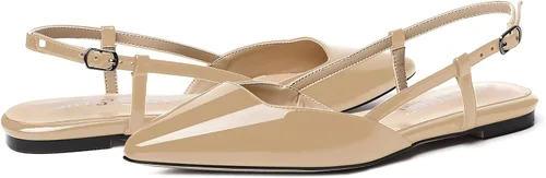 Vista 6 de SKYSTERRY Zapatos de vestir de oficina con hebilla de patente para mujer