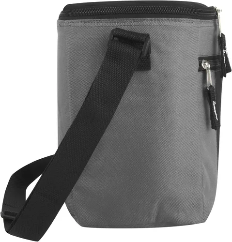 Vista 4 de Fridge Pak Lonchera aislada para adultos y bolsa enfriadora de latas de gran capacidad para 12 latas Gris/Negro