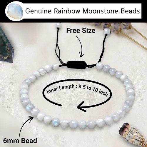 Vista 189 de Amazing Gemstone Crystal Anklet Ankle Bracelets for Women - Waterproof Beaded Healing Crystal Anklets, Plus Size Chakra Gemstone Bead Anklet