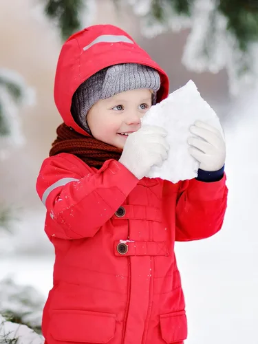 Vista 4 de Boao 6 pares de guantes para niños, dedos completos, guantes de punto para niños pequeños, guantes cálidos de invierno para niños y niñas