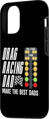 Vista 2 de Carcasa para iPhone 15 Cool Drag Racing para hombres, para papá, pista de suciedad, carrera, auto