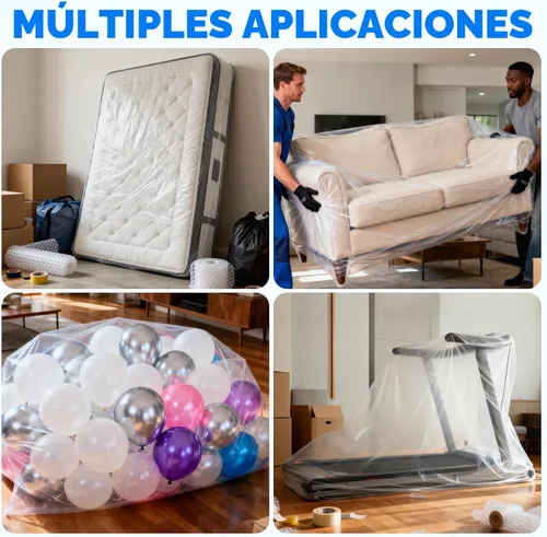 Vista 9 de TICONN 1 bolsa de colchón de plástico para almacenamiento de mudanzas, funda protectora de colchón impermeable, suministros de mudanza de colchones