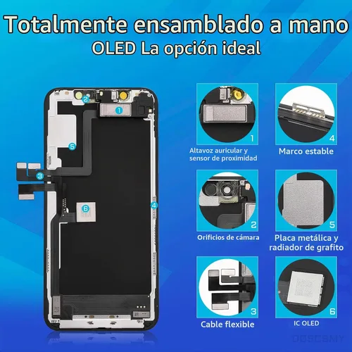 Vista 2 de [OLED] Reemplazo de pantalla para iPhone 11 Pro con altavoz frontal Pantalla OLED para iPhone 11 Pro