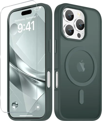 Vista 249 de Funda para Google Pixel 10 Pro XL, cubierta magnética mate, color negro Fit for MagSafe, Screen Protector included, Shockproof Military Grade