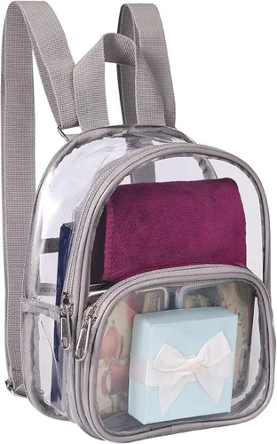 Vista 34 de USPECLARE Minimochila Transparente Aprobada para Estadio para Niños Pequeños y Niñas, Concierto, Festival, Eventos Deportivos, Aguamarina, Mediana