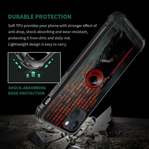 Vista 6 de Funda compatible con iPhone 14 Plus, patrón Samurai para niños y hombres, TPU suave, antiarañazos, a prueba de golpes, para iPhone 14 Plus de 6.7