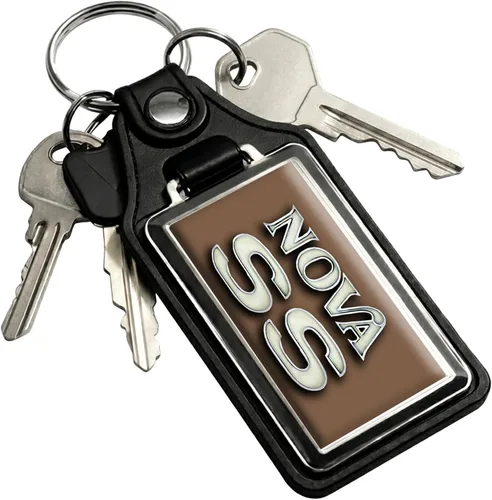 Vista 25 de Brotherhood Car Key Chain for Nova - Classic Models Keychain for Men and Blanco antiguo - Personalizado 1975