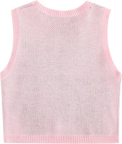 Vista 2 de Floerns - Camiseta corta sin mangas con cuello redondo y diseño de fresas para mujer