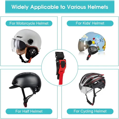 Vista 5 de Yosoo Health Gear Hebilla para casco de liberación rápida, 3 piezas de correa para casco de motocicleta, hebilla de liberación rápida, desconexión