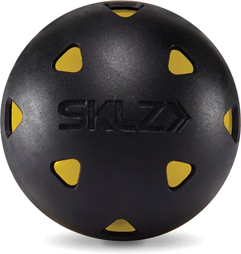 Vista 2 de SKLZ Pelotas de golf de impacto para práctica de vuelo limitado, paquete de 12, color amarillo