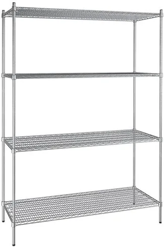 Vista 78 de Kit de 4 estantes de epoxi verde NSF de 21 x 72 pulgadas con postes de 86 pulgadas, estantería de almacenamiento resistente, kit de estantería