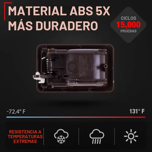 Vista 3 de T1A 69206-04010 manija interior para puerta izquierda del chófer color marrón