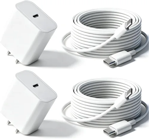 Vista 7 de Cargador para iPad de carga rápida, cable USB-C de 6 pies y bloque
