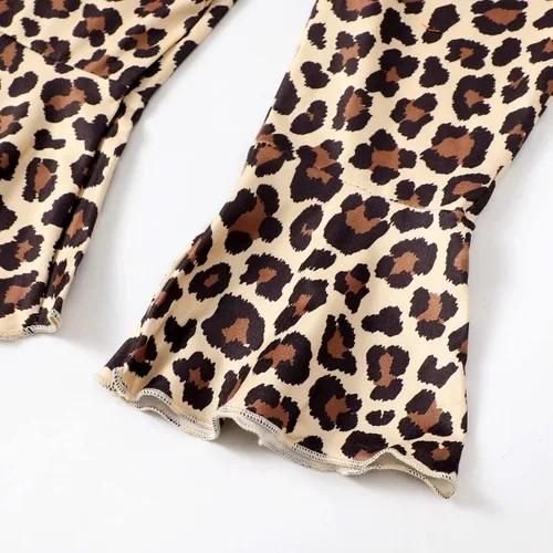 Vista 6 de Traje de bebé niña de 2 cumpleaños para niña de 2 años de edad, ropa de leopardo