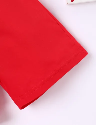 Vista 9 de Conjunto de ropa de verano para el 4 de julio, para el Día de la Independencia, camisa y pantalones cortos