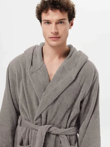 Vista 5 de SIORO Mens Robes Big and Tall Terry Cloth Bathrobe Cotton Towel Hooded Full Length Housecoat Hot Tub Bath Spa Sleepwear M-2XL