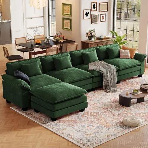 Vista 25 de CDCASA Silla de acento de gran tamaño de 50'' con otomana Asiento extra ancho y profundo estilo sofá nube para sala de estar, dormitorio, rincón