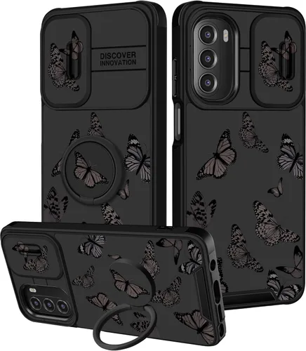 Vista 57 de Funermei Funda para Moto G Stylus 5G 2022, funda para teléfono con diseño de calavera de esqueleto para mujeres y niñas, diseño gótico, Como
