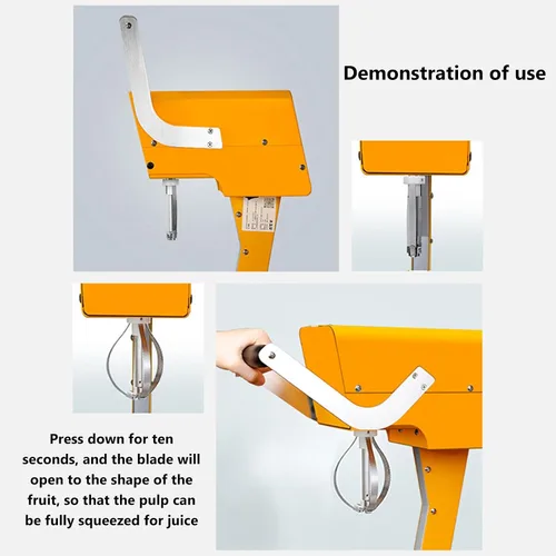 Vista 4 de Exprimidor eléctrico de naranja, exprimidor de limón, máquina extractora de licuadora de frutas, con cabeza de cuchillo y descorazonador