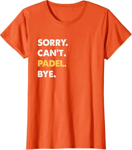 Vista 59 de Sorry Can't Padel Bye Funny Camiseta de Padel, Negro